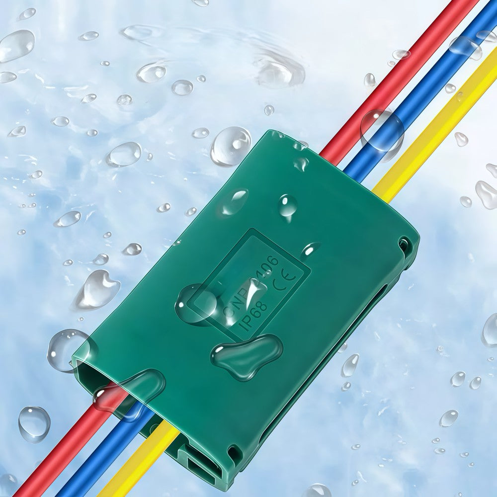 Vandtæt samleboks til 2 ledninger uden skruer - IP68-godkendt