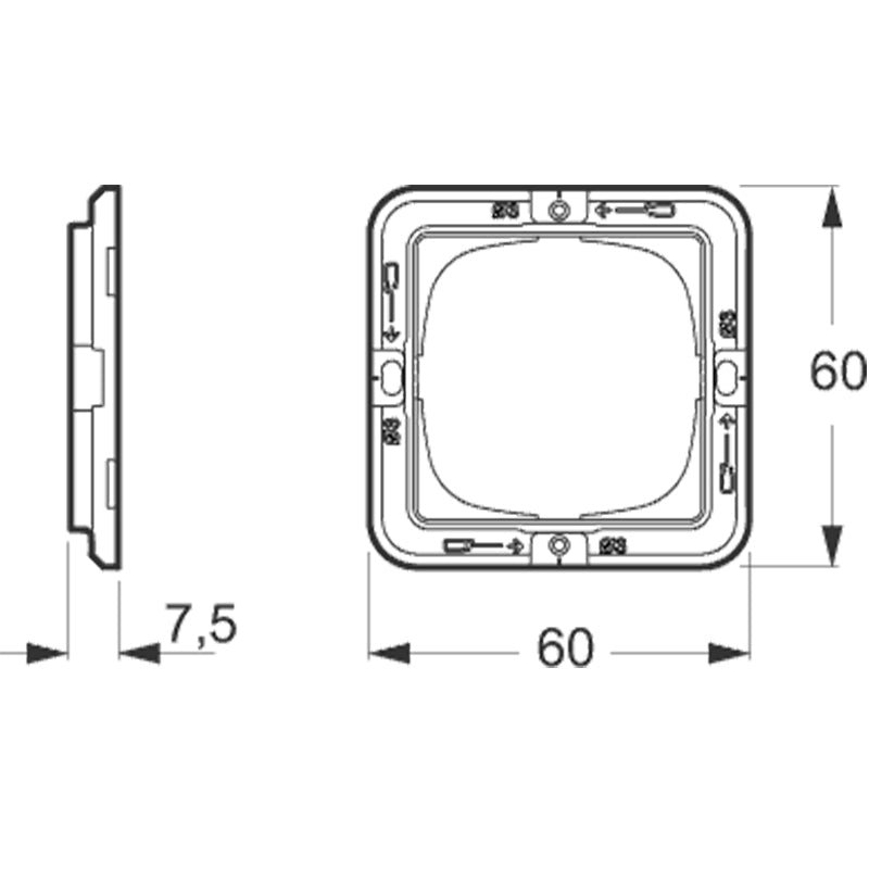 LK Fuga teknisk monteringsramme 1m