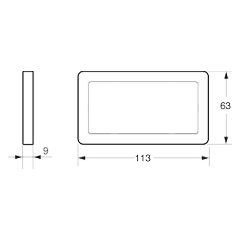 LK Fuga ramme BASE 63 2m - hvid