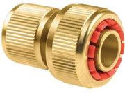 Messing quick release slangekobling m. stop - 3/4"