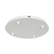 Stål Baldakin - Mat Hvid, Diameter 300mm, Højde 25mm, 5 Huller
