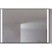 Loevschall Libra spejl 100x70 cm med sort ramme og to lysfelter