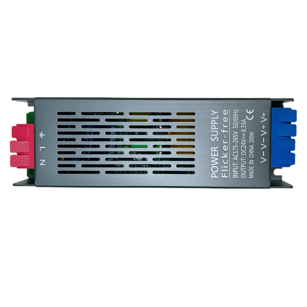 200W strømforsyning - 24V DC, 8,3A, IP20 indendørs med flicker free-teknologi