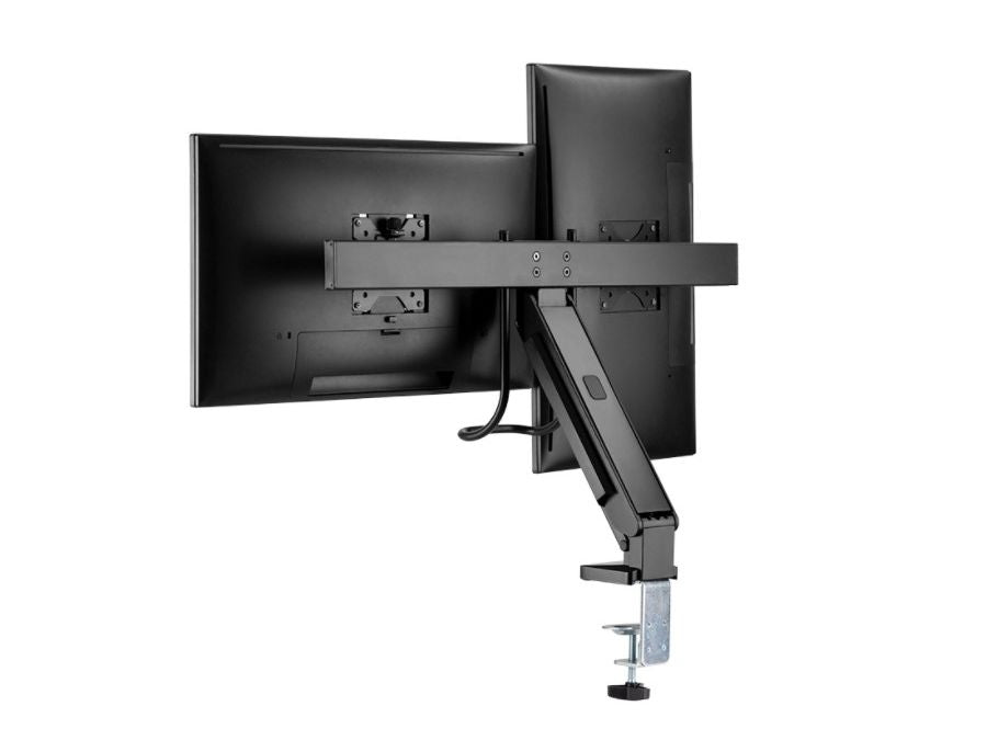 Dual monitor bordbeslag  17-27" Sort