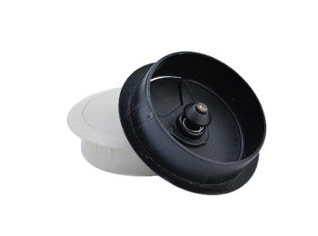 Bord-kabelgennemføringsflange - Plast, Ø60mm, Sort