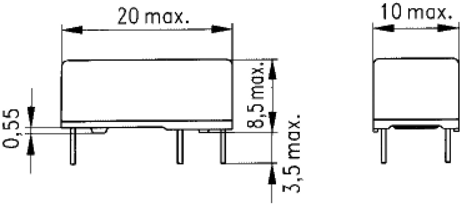 Signal relæ - 24VDC, 2A, 1 x skifte (SPDT)
