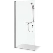 Straight doors Viktorija 1/2, chrome profiles 90x200cm