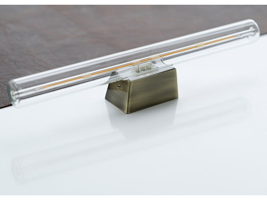 Lampeholder/fatning - S14d, metalisk antik Bronze