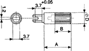 Spindel til stor (PT15N) trimmepotmeter - Ø6 x 19mm