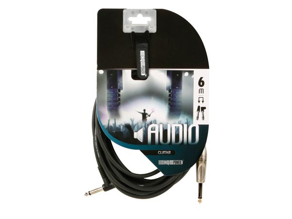 Audiokabel - 2 x 6,35mm mono JACK han 90° (6m)