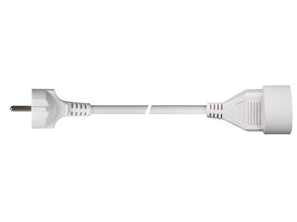 Forlængerledning - PinEarth, 3G1.5mm² Hvid (3m)
