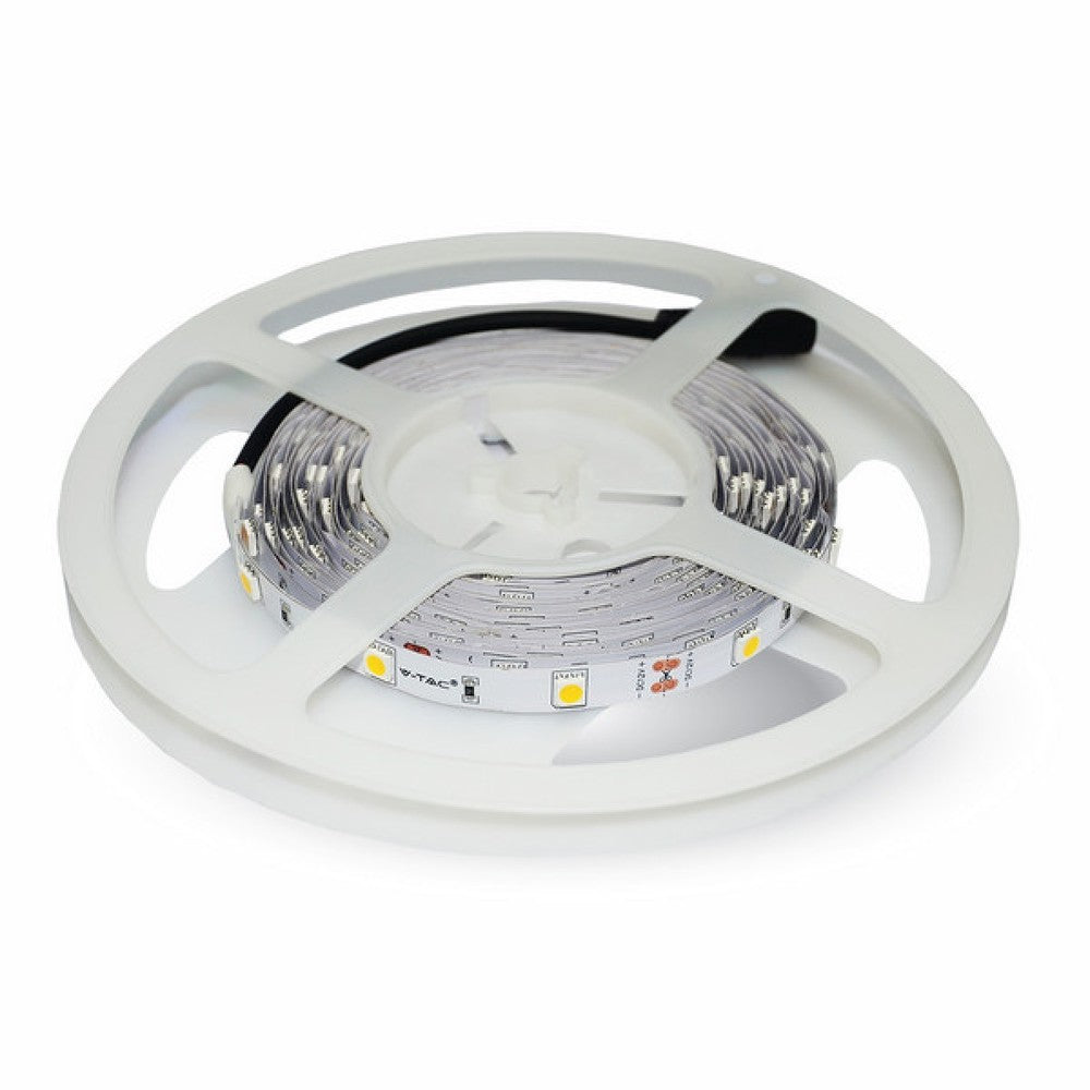 V-Tac 4,8W/m LED strip - 5m, IP20, 30 LED pr. meter - 500lm/meter - RA80