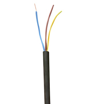 Plastkappeledning halogenfri Cca 3G1.5 sort R100