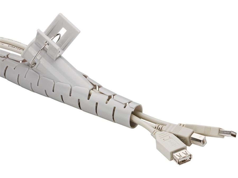 Fleksibel kabelsamler - Ø20mm, Sort (2,5m)