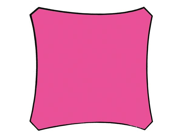 Kvadratisk solsejl - 5 x 5m, FUCHSIA
