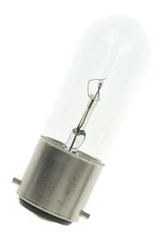 Lanternepære - 24V 25W, Klar, B22d sokkel (Ø22x68mm)