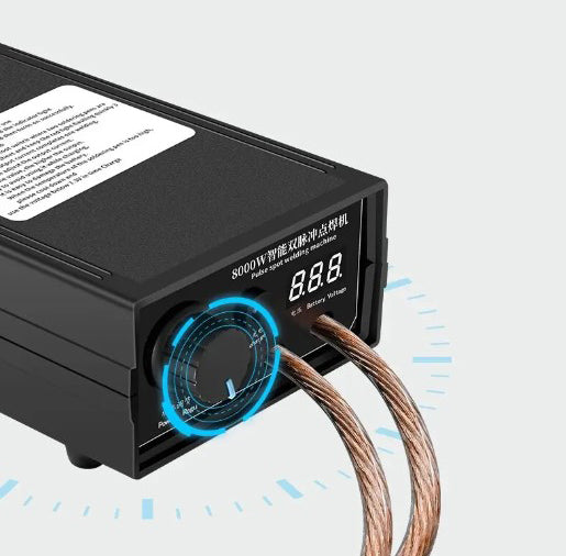Mini punktsvejser til batteriflige - 650A/8000W, 0,1-0,3mm
