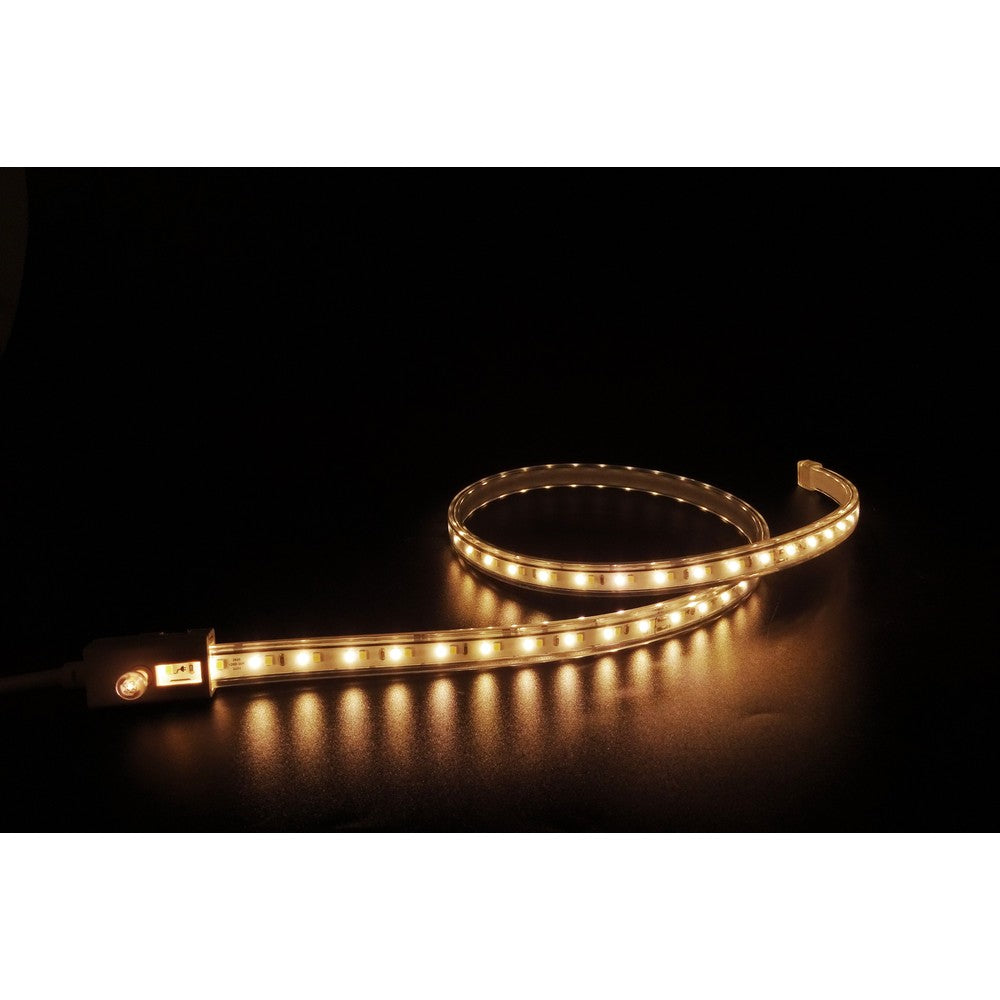 230V 5m Vandtæt CCT Strip med 120 LED, 7W/m, IP67, Kan Klippes hver 20cm