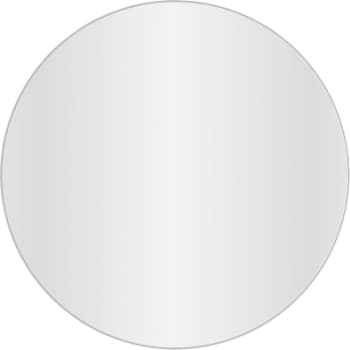 Loevschall Refine spejl med ramm, børstet aluminium, Ø80 cm