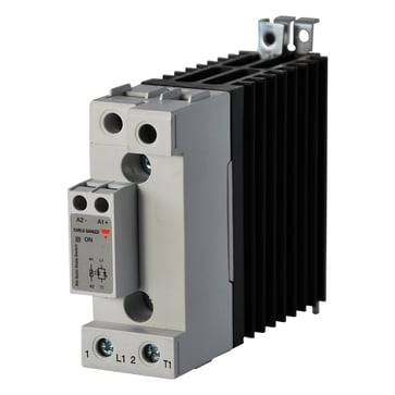 Solid state-relæ 1pol 42-660vac 1200vp 43aac din 36x110x136 zero cross switch styrespænding 3-32vdc