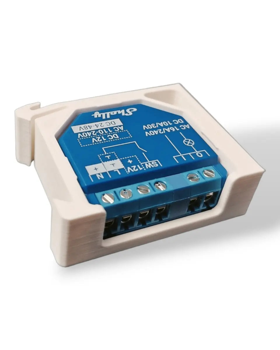 Shelly - DIN-skinne adapter til Gen2 enheder (Shelly Plus I4 I4 DC Plus 1 Plus 1PM Plus 2PM 0-10V Di
