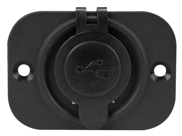 USB biladapter til panelmontage - 12/24V ind > 2 x USB 5V ud