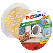 tesamoll® gummitætningsliste E-profil 100mx9mmx4mm hvid