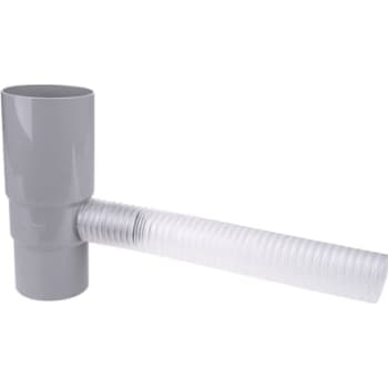 Plastmo vandudtag med flex slange, Ø75mm, grå