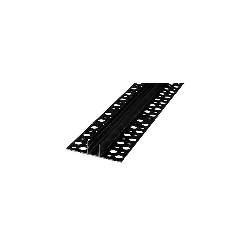 Sort 13x13 Aluprofil til Klinker/Fliser - 2m med Sort Cover inkluderet.