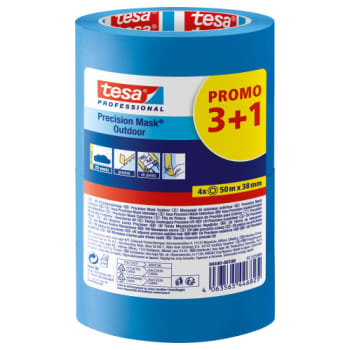 tesa afdækningstape 4440 UV Precision 38 mm x 50 m, blå, 3+1 rl.
