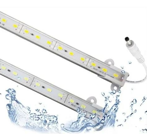 0,5 meter vandtæt aluprofil til vækst - 24V, 10,5W LED, 3:1 rød/blå fordeling, IP65, med stik