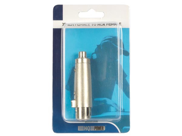 XLR adapter - XLR 3P hun til RCA(Phono) hun