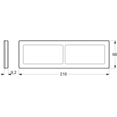 LK Fuga ramme PURE 66 2x2m vandret - stål