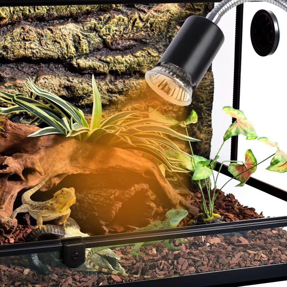 Reptil varmelampe UVA/UVB - 50W med klipsholder til terrarier
