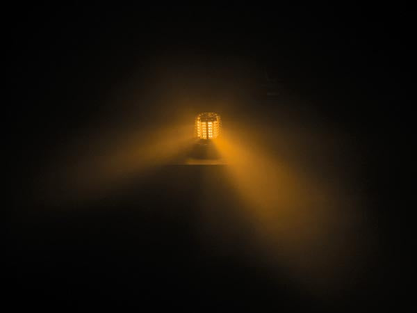 Roterende LED advarselsblink - Orange (12V) incl. netadapter