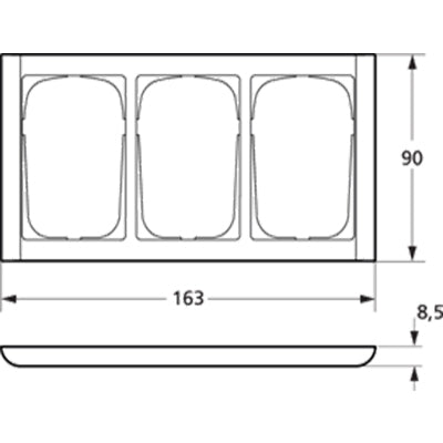 LK Fuga ramme Softline 63 3x1½m - hvid