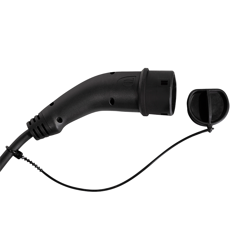 Spiral ladekabel til elbil - 11kW, 20A, 3-faset, type 2 (5m)