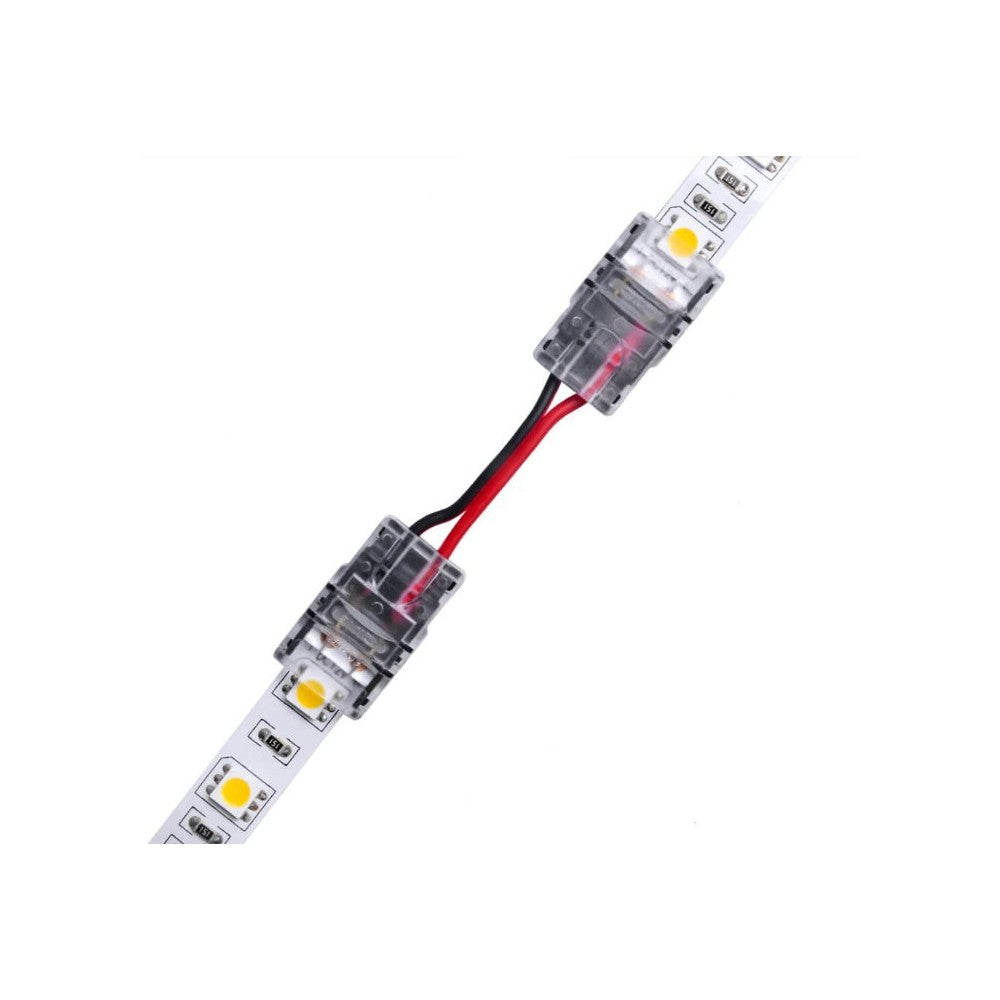 Samler med ledning til LED strip - 10mm, enkeltfarvet, vandtæt, 5V-24V
