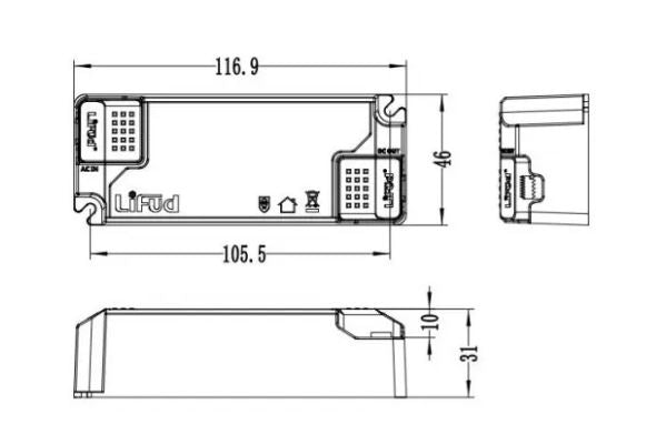 Lifud 30W dæmpbar LED driver