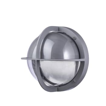 Skotlampe TOBI med halvskærm, E27, alu