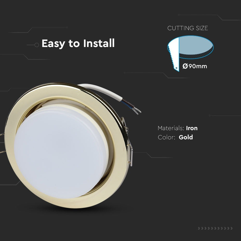 VT-715 GX53 Fatning Rund - Guld