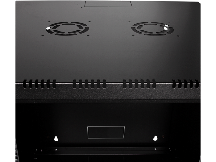 19" væg-rackskab - 6U B600xD560mm (Single) Sort