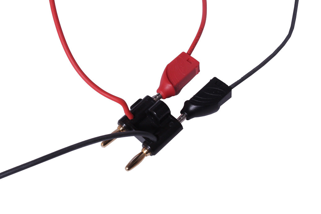 Dobbelt bananbøsning m. skrueterminaler - Sort