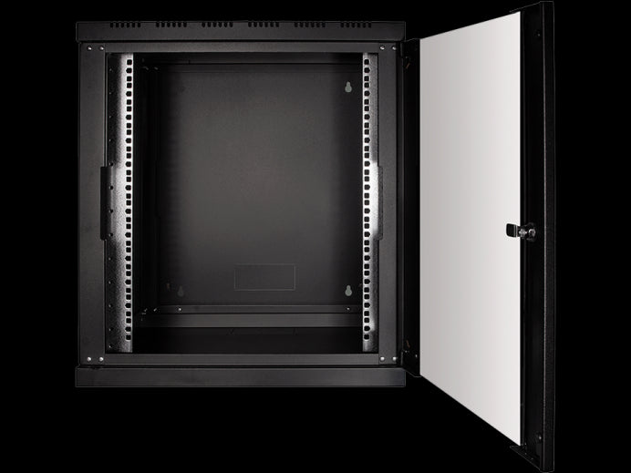 19" væg-rackskab - 6U B600xD560mm (Single) Sort