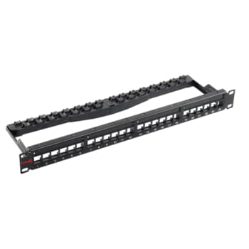 Simply45 Patchpanel Rack 24 Port Unloaded Skærmet 1U