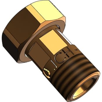JCH 3/4" x 1/2" x 40 mm. Type 2086 rødgods målerforskruning