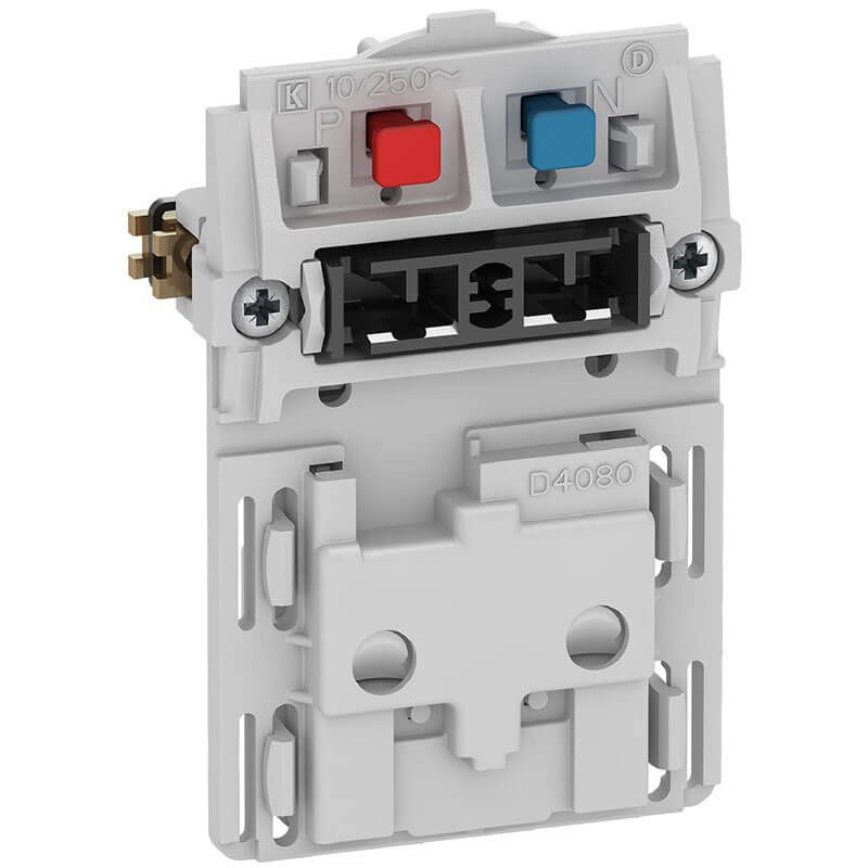 Fuga stikkontakt 2-pol med afbryder 1½m