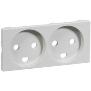 Fuga Afdækning f. stikkontakt 2M. m.Jord Lysegrå