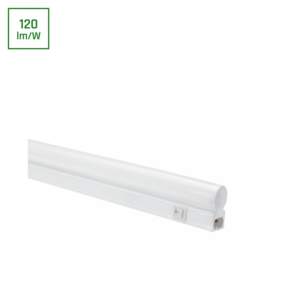 Skabskontakt T5 4W Varm Hvid 230V 120° IP20 Hvid Tænd/Sluk Effekt: 4W Input: 230V 400lm RA80 - Hvid