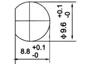 BNC hun til kabinet, isoleret jord (Ø9,6mm) - Loddeben